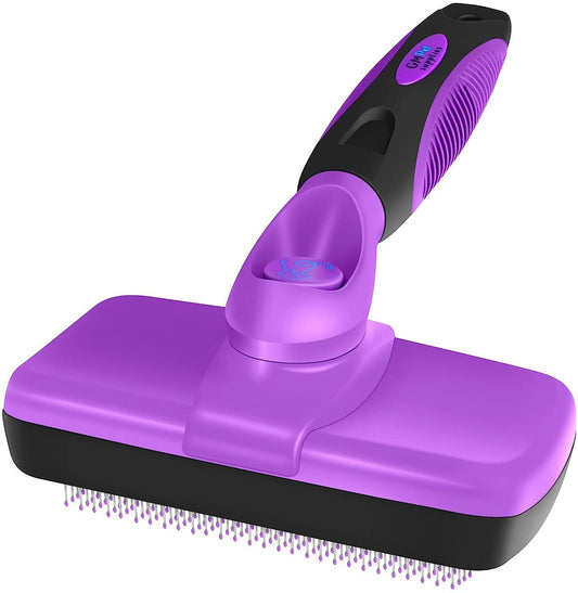 Escova auto-limpante retrátil para cães e gatos